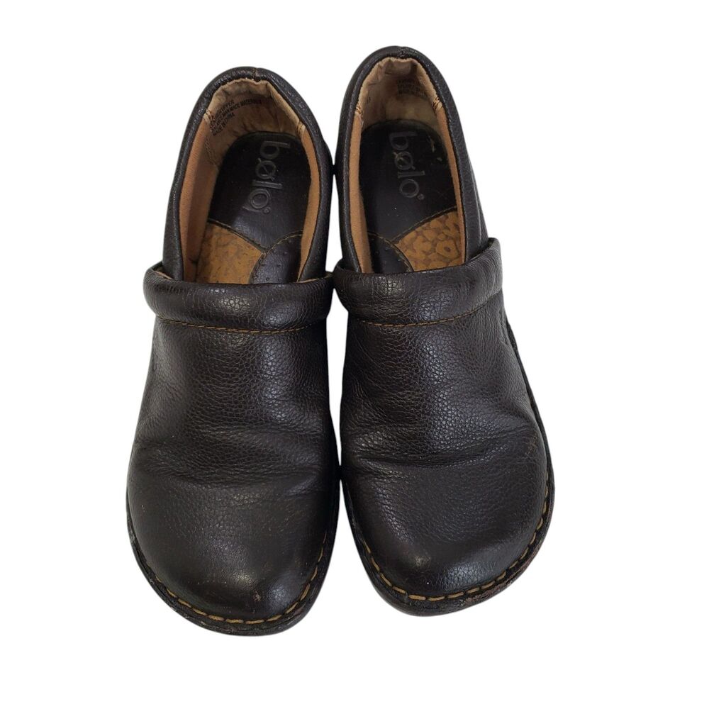 Bolo Women's Brown Leather Slip-on, Size 7 (38)